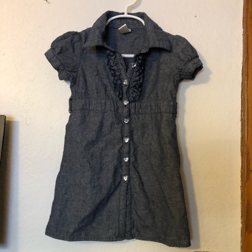3t short sleeve denim dress